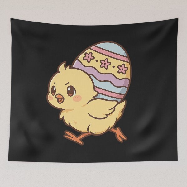 Item preview,  Anime Kawaii Easter Chicken With Egg Colorful Happy Greetings Spring  designed and sold by Cr320.