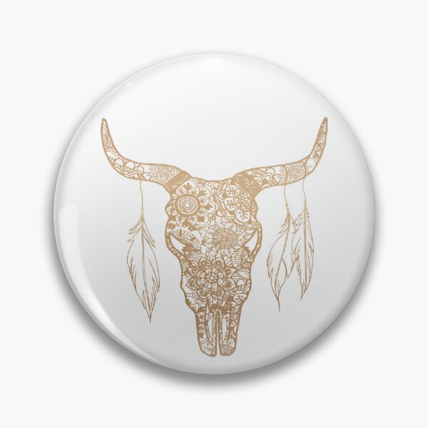 Item preview, Golden Bull Skull designed and sold by Julie Erin Designs.