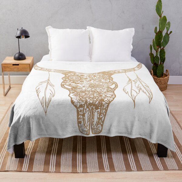 Item preview, Golden Bull Skull designed and sold by Julie Erin Designs.