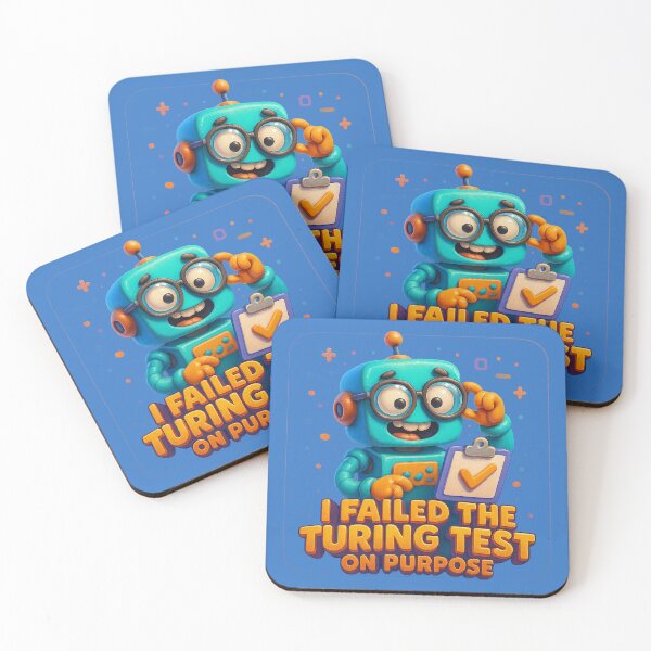 Item preview, Turing Test Fails – A humorous robot design designed and sold by Girih.