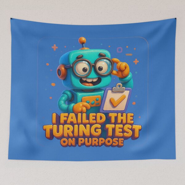 Item preview, Turing Test Fails – A humorous robot design designed and sold by Girih.
