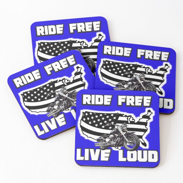 Item preview, Ride Free Live Loud Biker Artwork designed and sold by ArtbyCrystal.