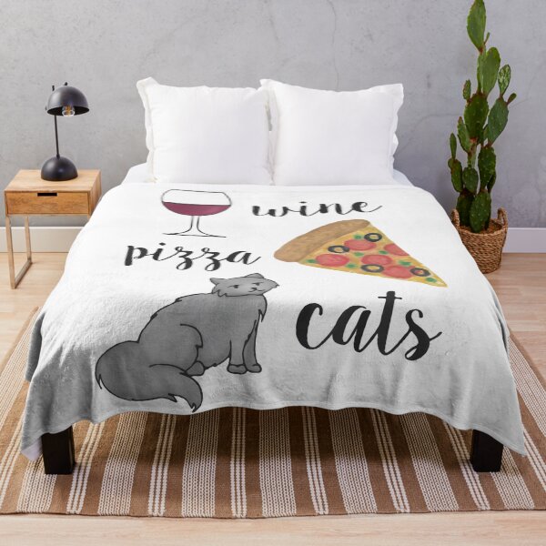 Item preview, Wine Pizza Cats designed and sold by Julie Erin Designs.