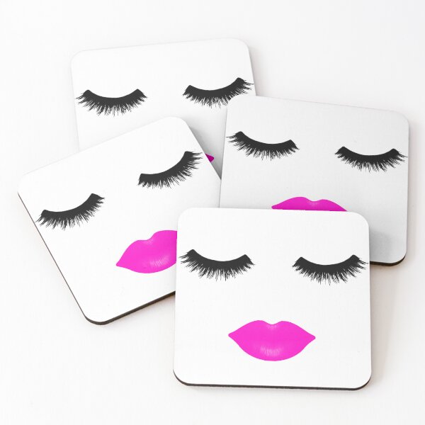 Item preview, Lips and Lashes Pink designed and sold by Julie Erin Designs.
