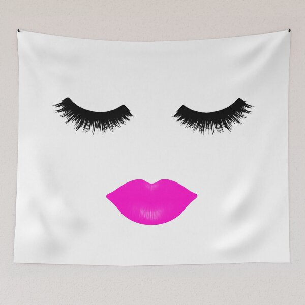 Item preview, Lips and Lashes Pink designed and sold by Julie Erin Designs.