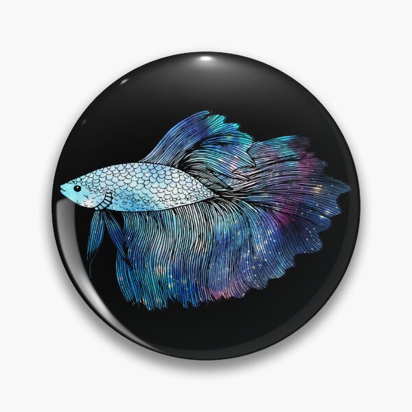 Item preview, Blue Galaxy Betta Fish designed and sold by Julie Erin Designs.