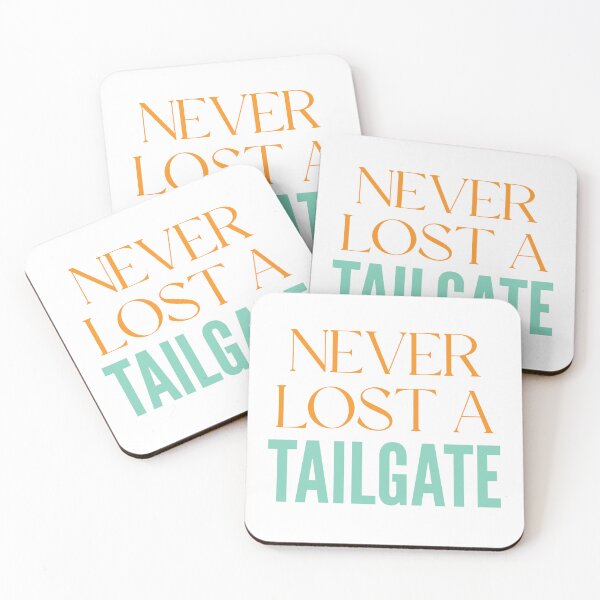 Item preview, Never Lost a Tailgate Fun Quote Orange Turquoise designed and sold by Stickers by @molllyclare.