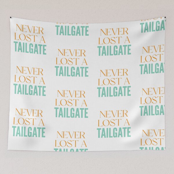 Item preview, Never Lost a Tailgate Fun Quote Orange Turquoise designed and sold by Stickers by @molllyclare.