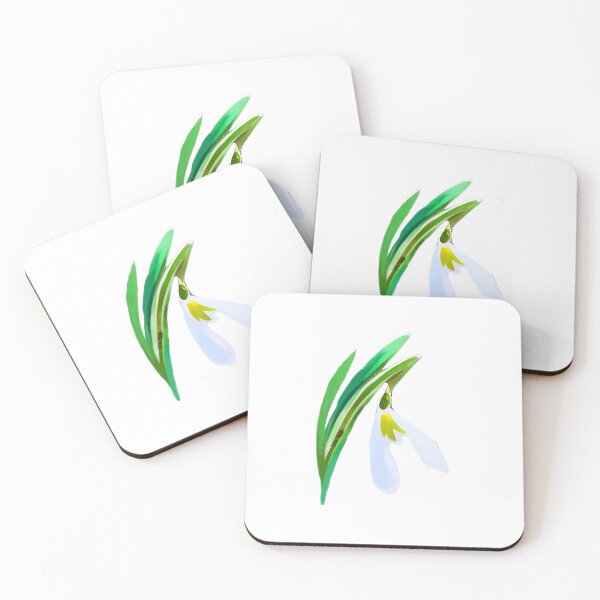 Item preview, A single snowdrop flower designed and sold by EmeraldeaArt.