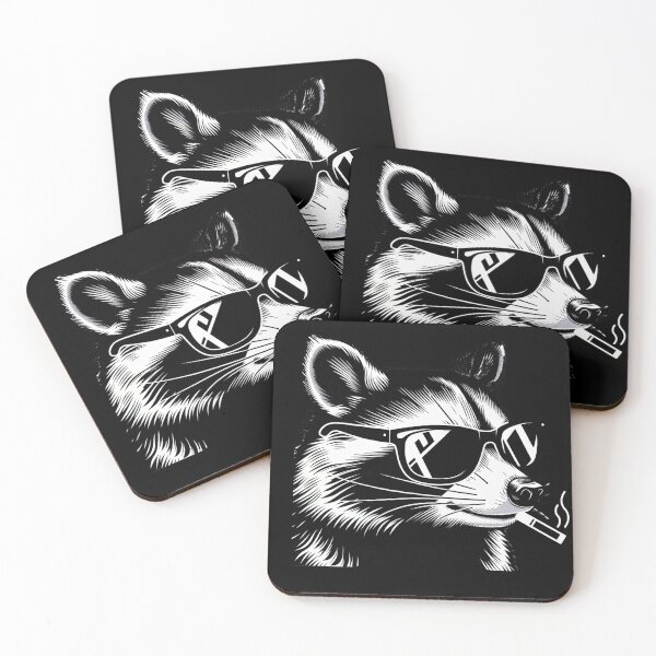 Item preview, smoking racoon designed and sold by LayersDesign.