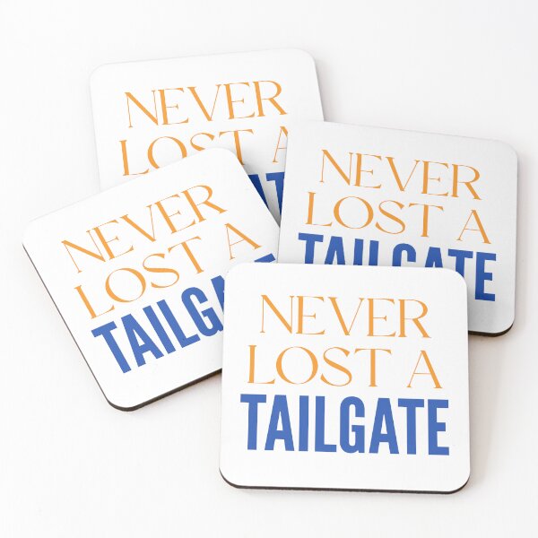 Item preview, Never Lost a Tailgate Fun Quote Orange Blue designed and sold by Stickers by @molllyclare.