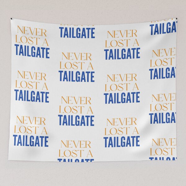 Item preview, Never Lost a Tailgate Fun Quote Orange Blue designed and sold by Stickers by @molllyclare.