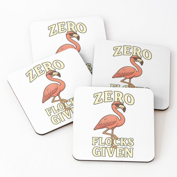 Item preview, Zero Flocks Given Flamingo Summer Beach Humor  designed and sold by The Junto Shop.