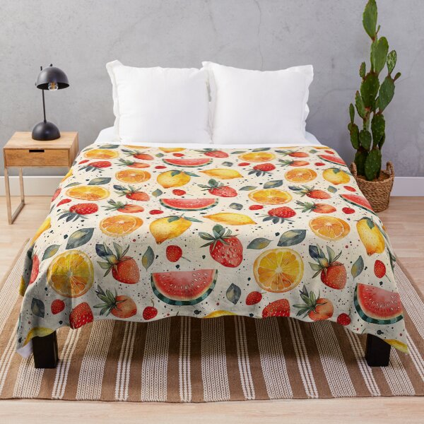 Item preview, Watercolor Citrus and Berry Delight designed and sold by NTGUILTY.