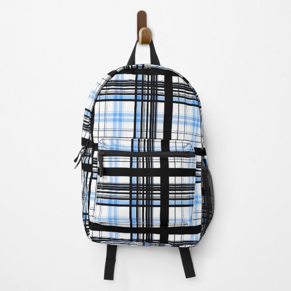 Item preview, Blue White and Black Plaid designed and sold by Sharon Schwalbe.