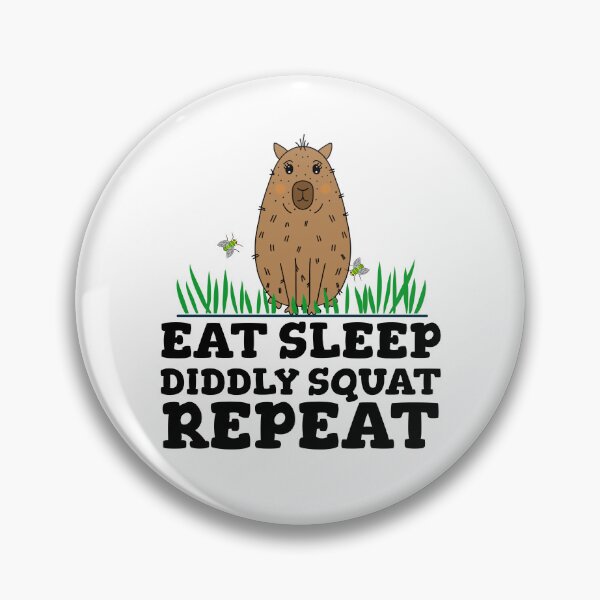 Item preview, Eat Sleep Diddly Squat Repeat Funny Capybara designed and sold by Sartoris Art.