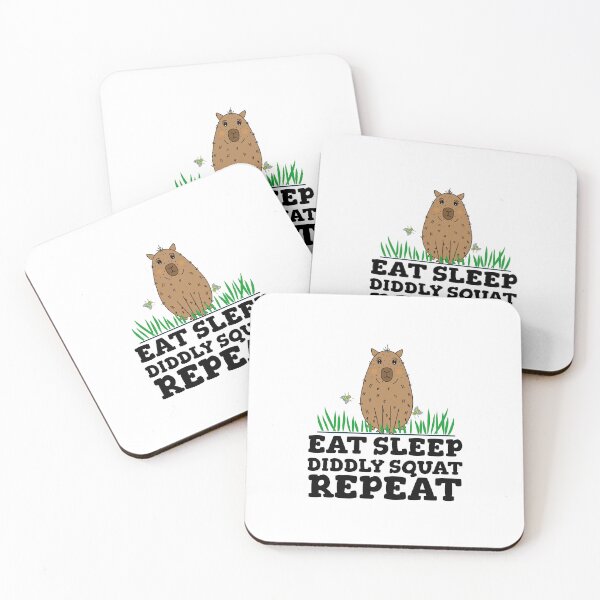 Item preview, Eat Sleep Diddly Squat Repeat Funny Capybara designed and sold by Sartoris Art.