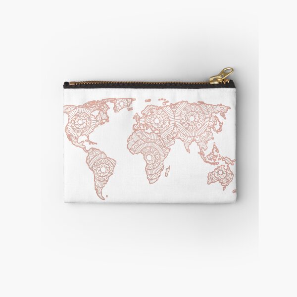 Item preview, Rose Gold Mandala World Map designed and sold by Julie Erin Designs.