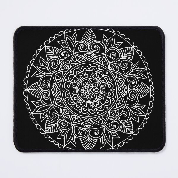 Item preview, Black and White Boho Lace Mandala designed and sold by Julie Erin Designs.