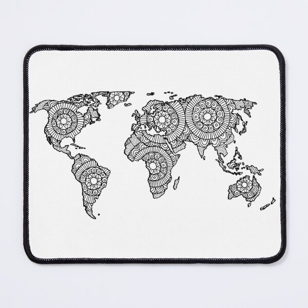 Item preview, Mandala World Map designed and sold by Julie Erin Designs.
