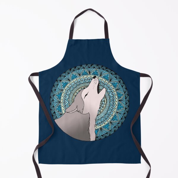 Item preview, Howling Wolf Mandala Moon designed and sold by Julie Erin Designs.