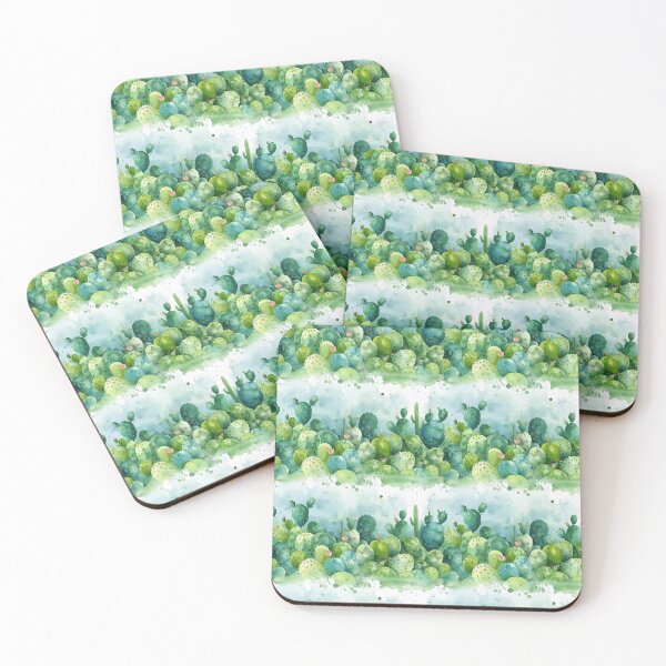 Item preview, Verdant Watercolor Cactus Patch designed and sold by NTGUILTY.