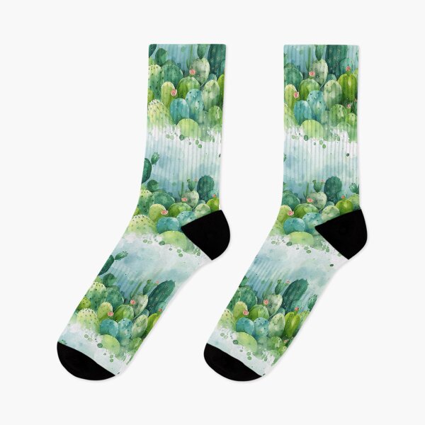 Item preview, Verdant Watercolor Cactus Patch designed and sold by NTGUILTY.