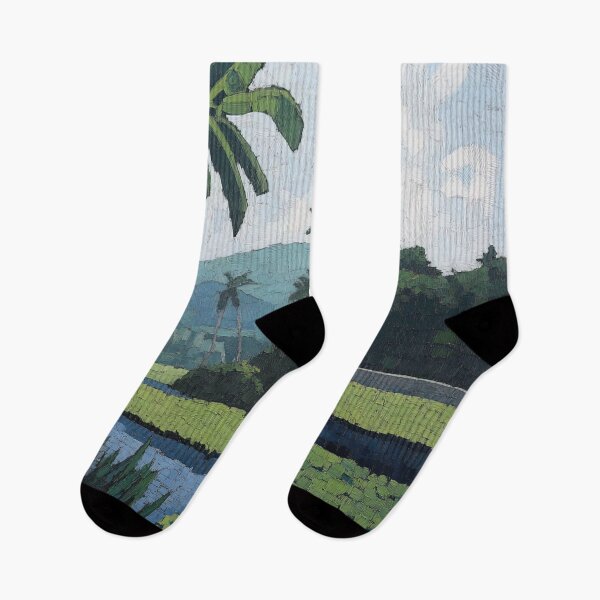 Item preview, Indonesia landscape | Post-impressionist painting style designed and sold by ComicsFactory.