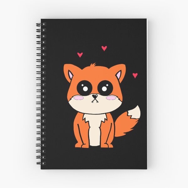 Item preview, Kawaii Fox with Hearts designed and sold by artbyemme.