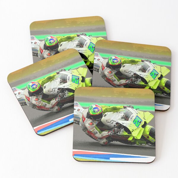 Item preview, Franco Morbidelli racing his 2025 MotoGP Motorcycle on the Circuit of the Americas abstract designed and sold by Rodissimus1984.