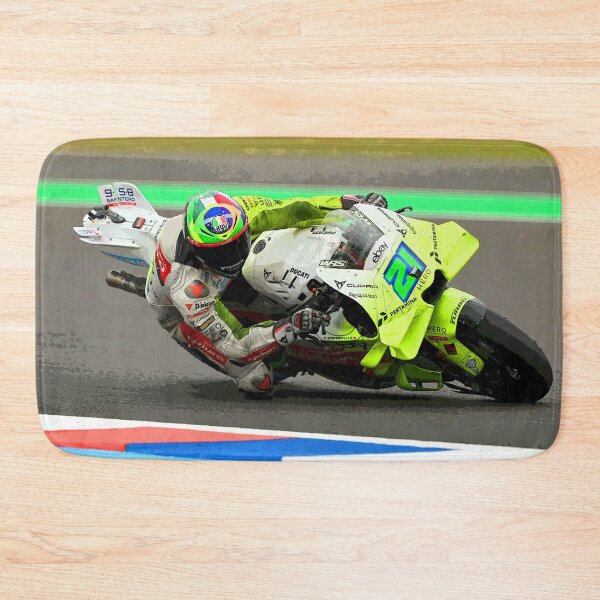 Item preview, Franco Morbidelli racing his 2025 MotoGP Motorcycle on the Circuit of the Americas abstract designed and sold by Rodissimus1984.