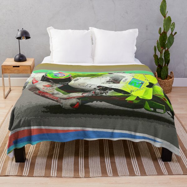 Item preview, Franco Morbidelli racing his 2025 MotoGP Motorcycle on the Circuit of the Americas watercolor designed and sold by Rodissimus1984.