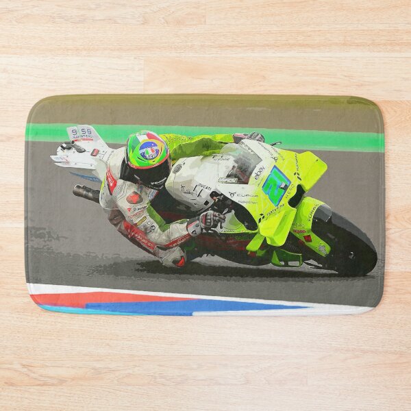 Item preview, Franco Morbidelli racing his 2025 MotoGP Motorcycle on the Circuit of the Americas watercolor designed and sold by Rodissimus1984.
