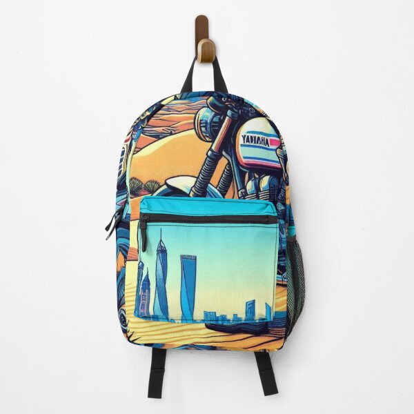 Item preview, AI Biker Taking a Break in Dubai - Perfect Design for Touring & Nature Lovers on Clothing & Accessories designed and sold by knalpot-design.