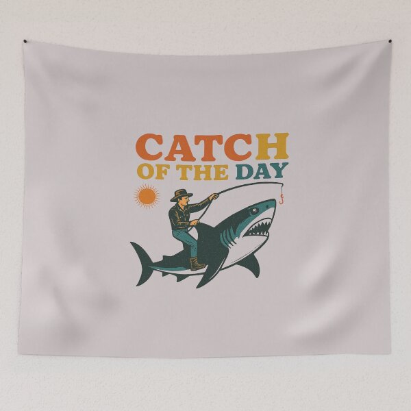 Item preview, "Catch Of The Day " Funny Fisherman's humor, fishing fans,  retro flair. designed and sold by Right-UR.