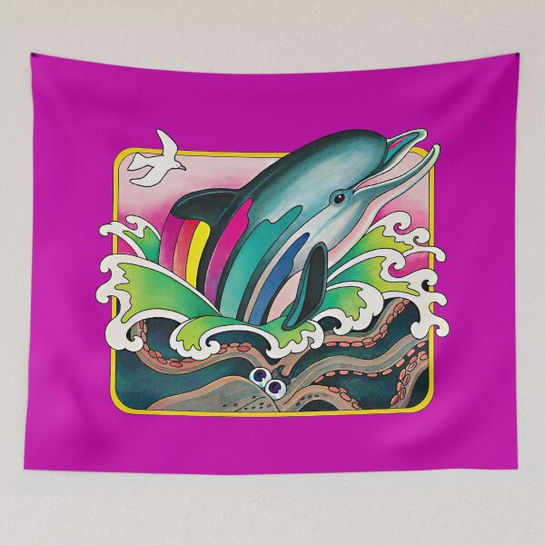 Item preview, DOLPHIN RETRO VIDEO GAME designed and sold by RetroGeekChic.