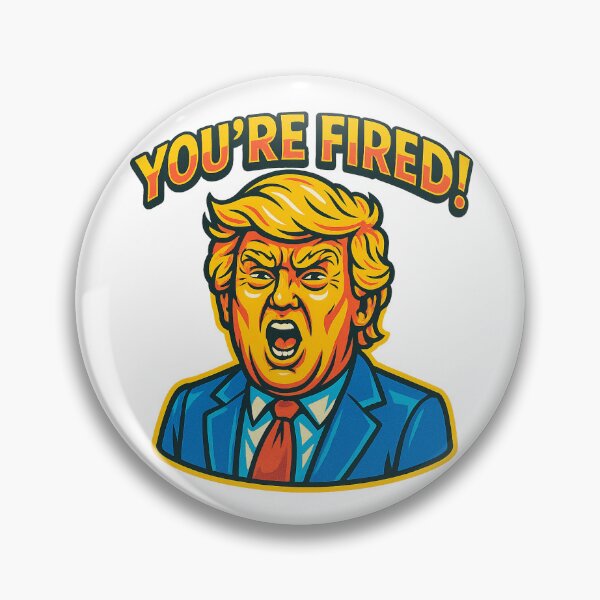 Item preview, YOU'RE FIRED! – Pop Art Rage Face Sticker | Political Meme Art designed and sold by Kevora Studio.