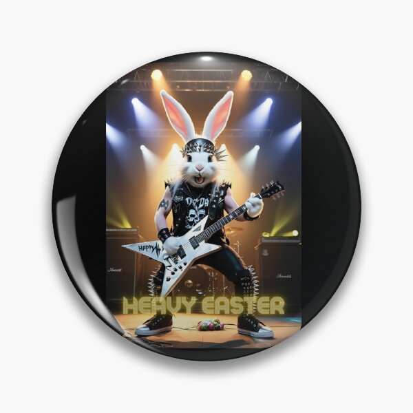 Item preview, Heavy Metal, HEAVY EASTER, Happy Easter Bunny, Happy Easter, Bunny designed and sold by GOLDENGARDENART.