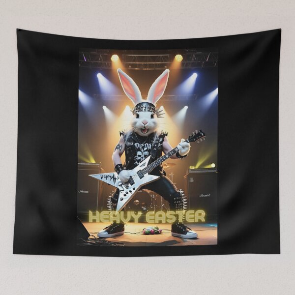 Item preview, Heavy Metal, HEAVY EASTER, Happy Easter Bunny, Happy Easter, Bunny designed and sold by GOLDENGARDENART.