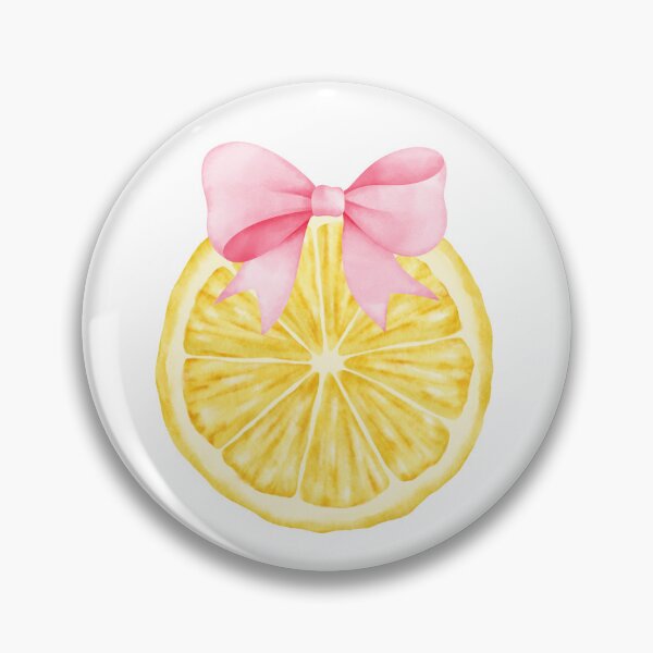 Item preview, Watercolor Lemon Slice with Pink Bow – Coquette Summer Citrus Aesthetic designed and sold by DivinePassion.