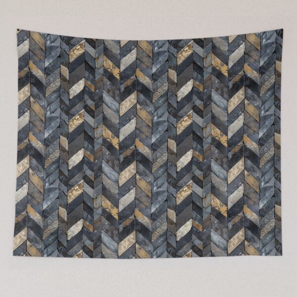 Item preview, Stone Herringbone Mosaic designed and sold by NTGUILTY.