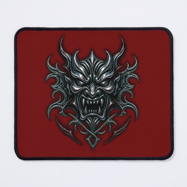Item preview, Chrome Demon Mask Tribal Metal Spirit Vampire Dracula designed and sold by Azazellio.