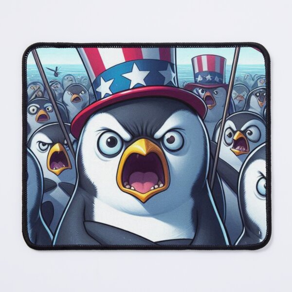 Item preview, Penguins Protest Against Tariffs Funny Penguin Tariff funny gifts for activists designed and sold by crazygingercat.