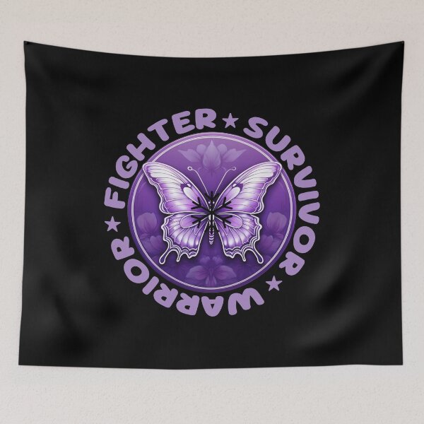 Item preview, Lupus Awareness Butterfly – Fighter Survivor Warrior Purple Ribbon Support  designed and sold by Sunserize Designs.
