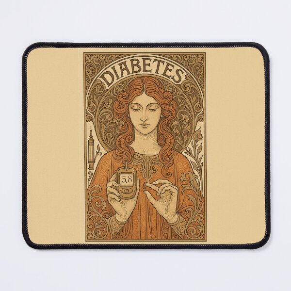 Item preview, Elegant Art Nouveau Woman with Glucose Meter designed and sold by Lacritsa .