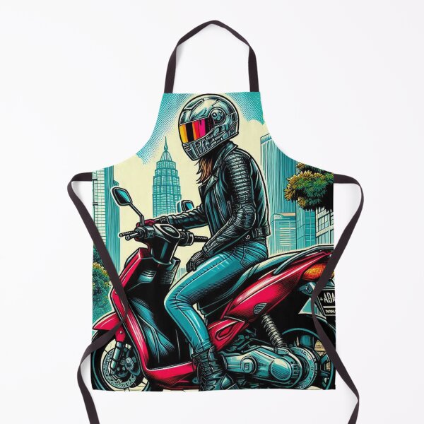 Item preview, Una motociclista descansa en Yakarta, Indonesia: diseño perfecto para amantes del turismo y la ciudad en ropa y accesorios. designed and sold by knalpot-design.
