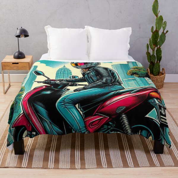 Item preview, Una motociclista descansa en Yakarta, Indonesia: diseño perfecto para amantes del turismo y la ciudad en ropa y accesorios. designed and sold by knalpot-design.