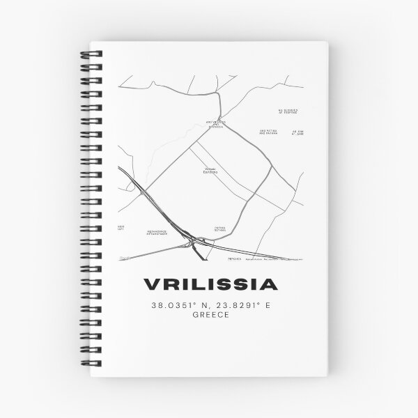 Item preview, Minimalist Black & White Vrilissia, Greece City Map designed and sold by RM-Journey.