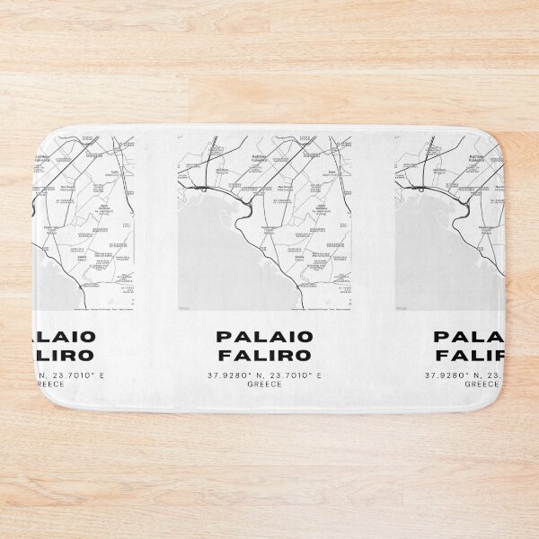 Item preview, Minimalist Black & White Palaio Faliro, Greece City Map designed and sold by RM-Journey.