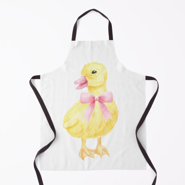 Item preview, Cute Yellow Duckling with Bow – Coquette Spring Watercolor Animal Art designed and sold by DivinePassion.
